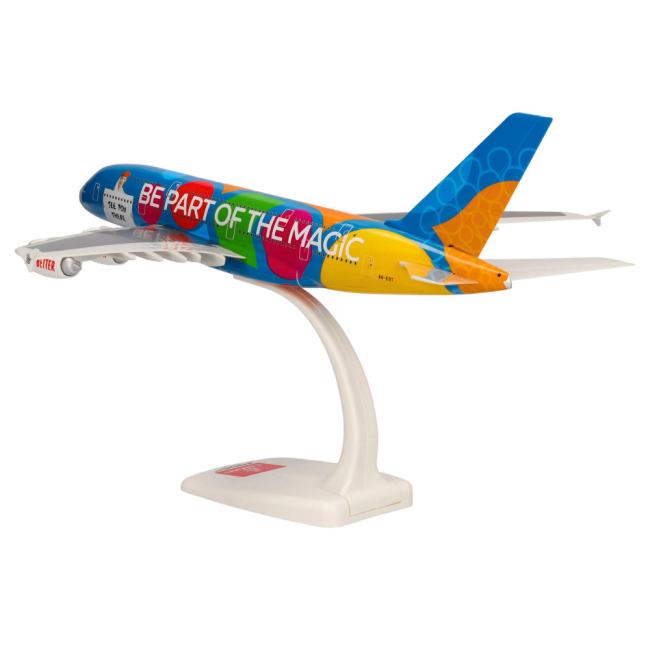 Herpa Snap-Fit Flugzeugmodell Emirates Airbus A380-800 "Destination Dubai" (1:250)